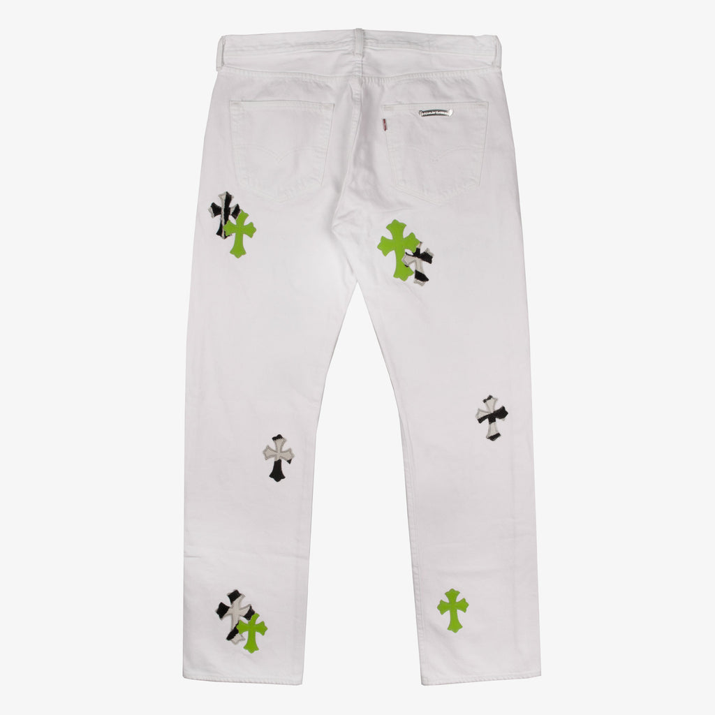 LONDON EXCLUSIVE MIXED CROSS PATCH DENIM