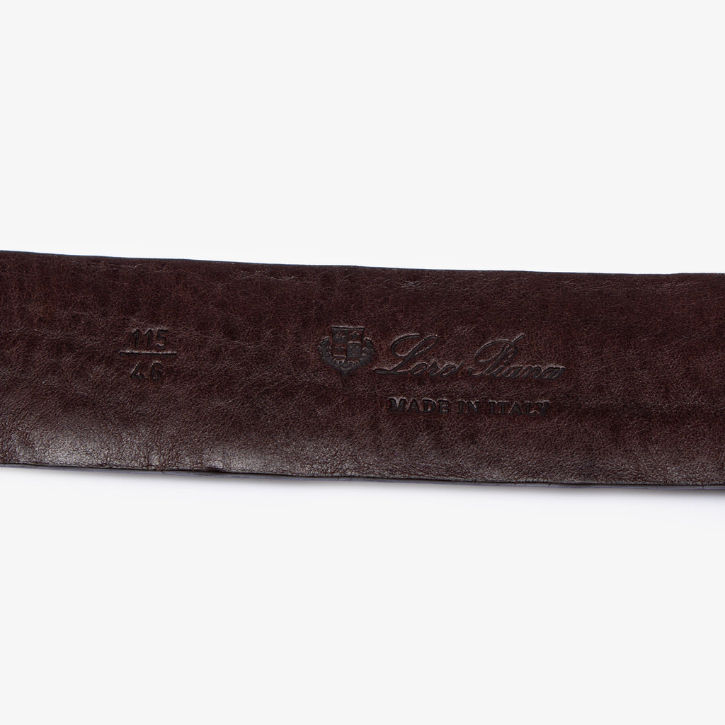 BROWN CROCODILE BELT