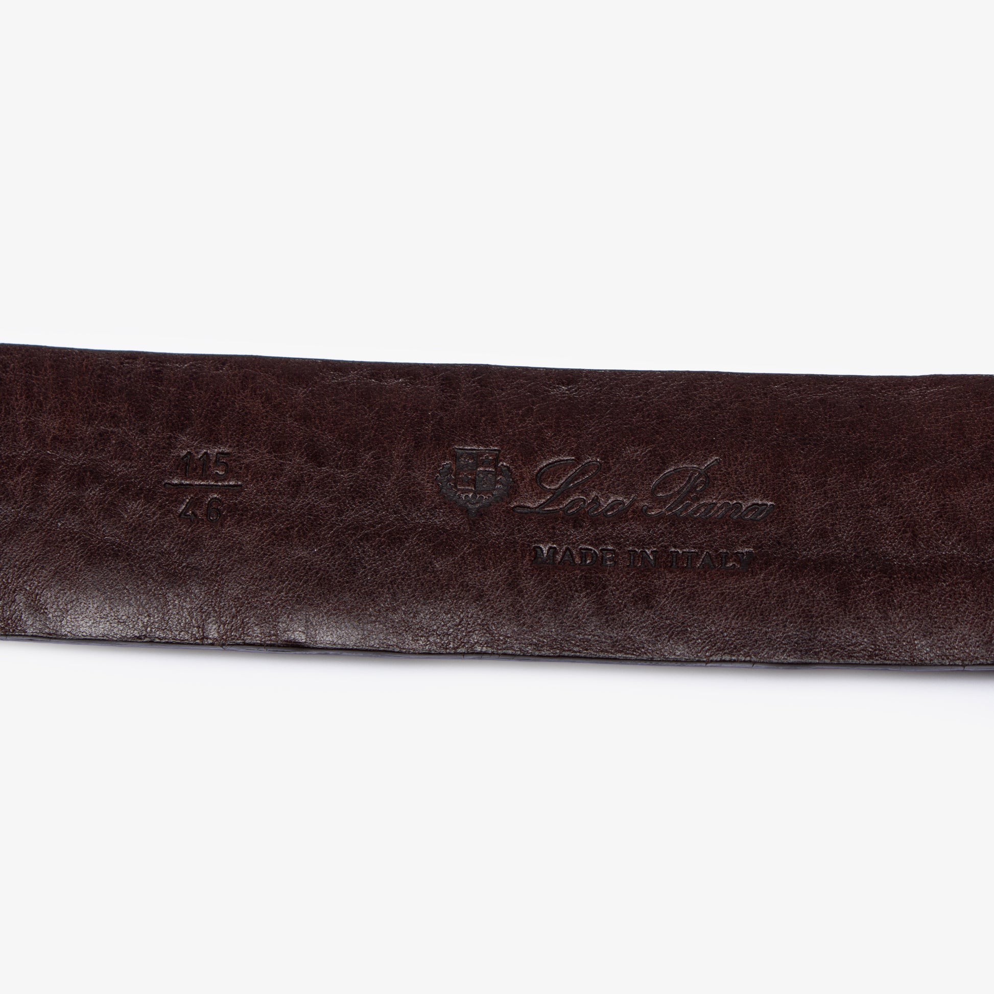 BROWN CROCODILE BELT