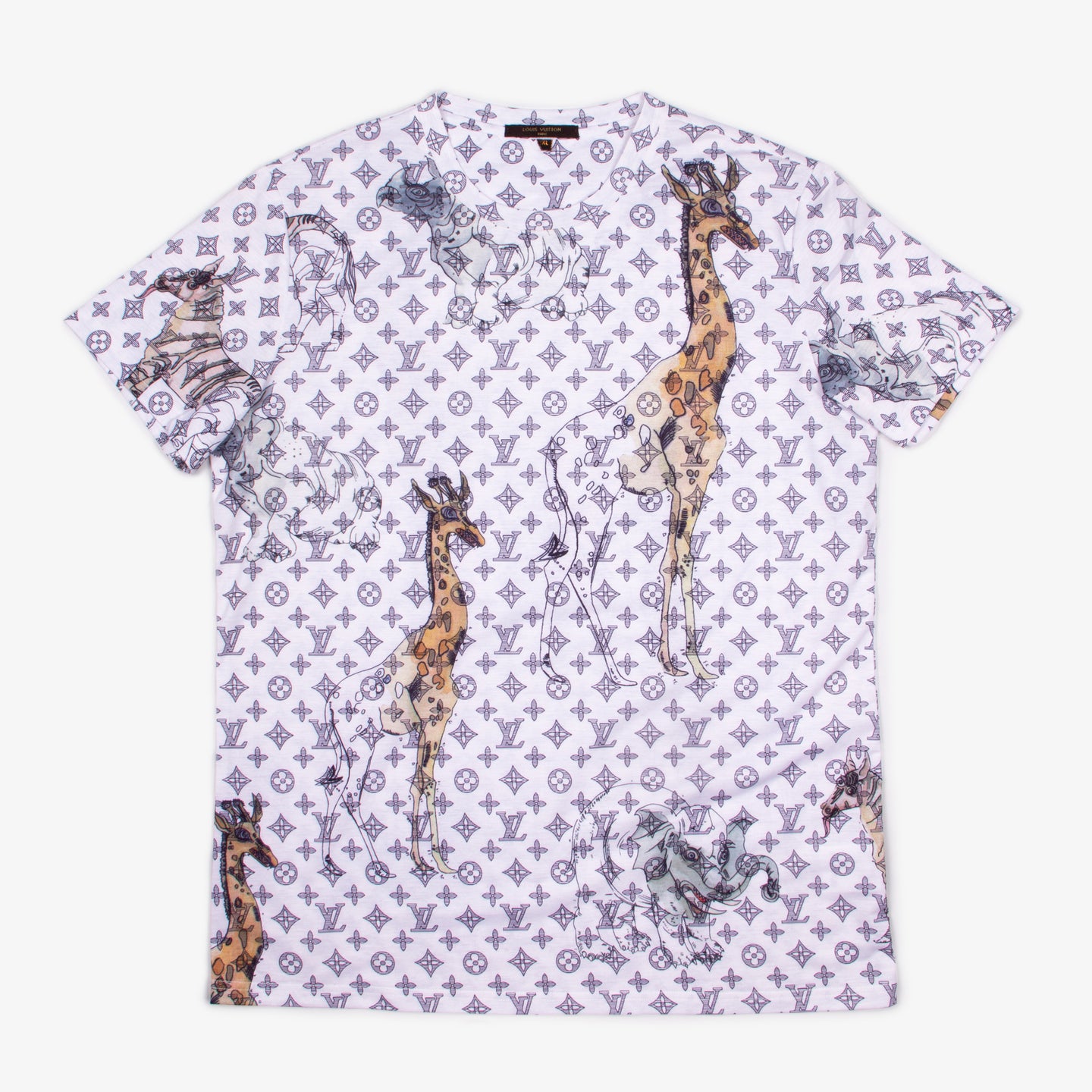 KIM JONES ANIMAL PRINT MONOGRAM TEE
