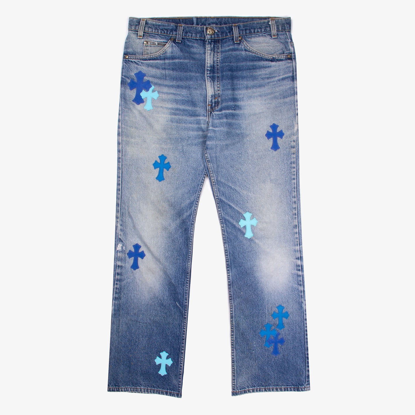 MIAMI EXCLUSIVE BLUE TRICOLOR CROSS PATCH DENIM