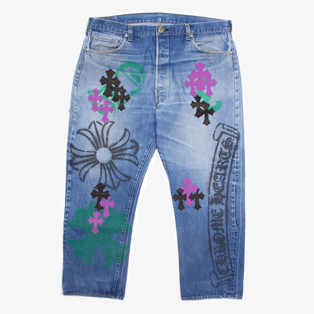 CROSS PATCH STENCIL DENIM