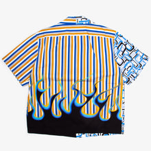 Load image into Gallery viewer, BLUE DOUBLE MATCH SHORT SLEEVE BUTTON UP