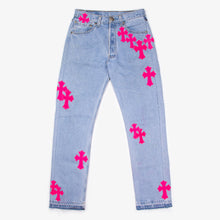 Load image into Gallery viewer, PINK CROSS PATCH DENIM