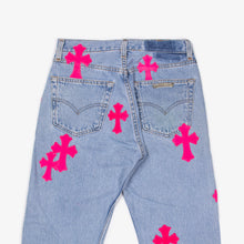 Load image into Gallery viewer, PINK CROSS PATCH DENIM