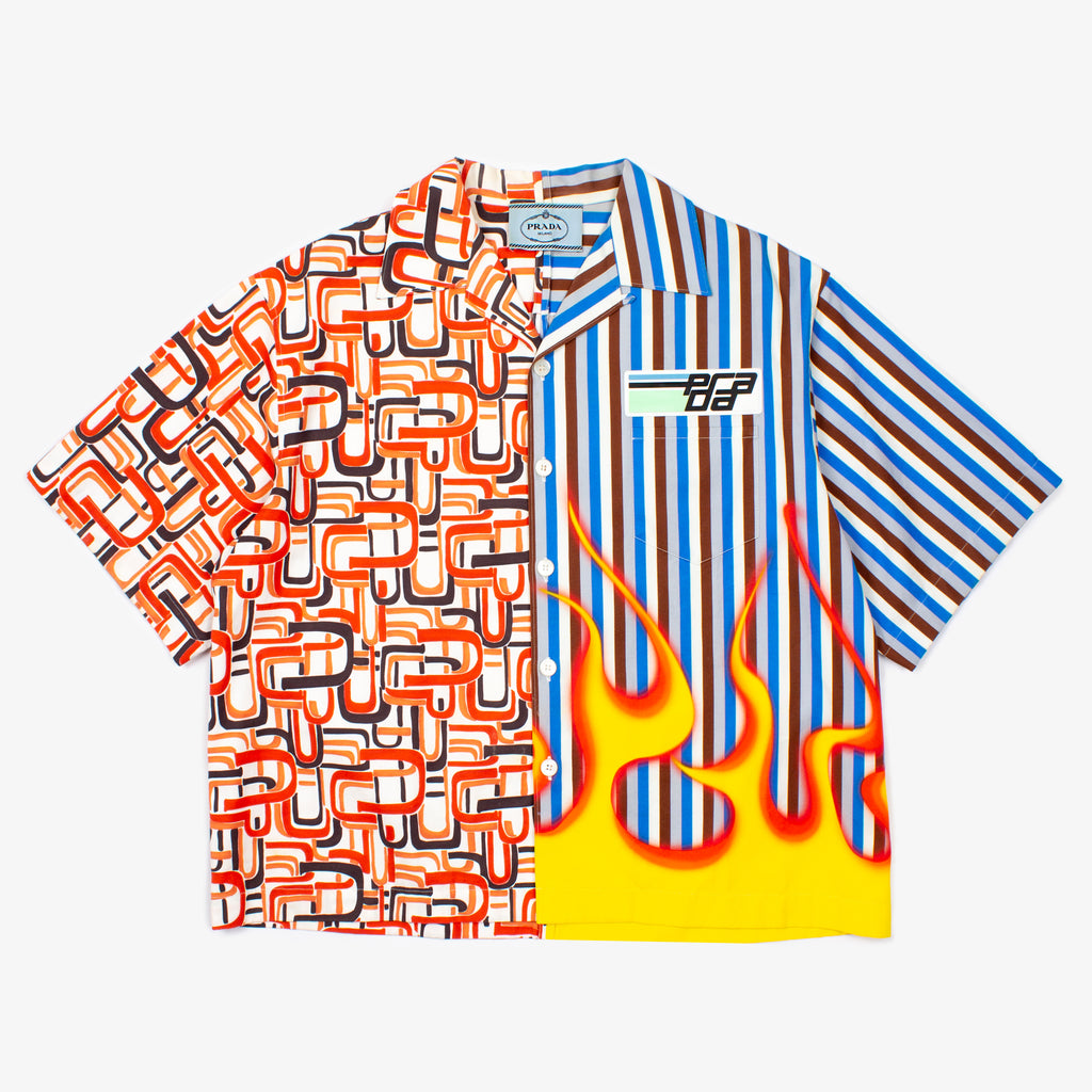 DOUBLE MATCH HORT SLEEVE BUTTON UP