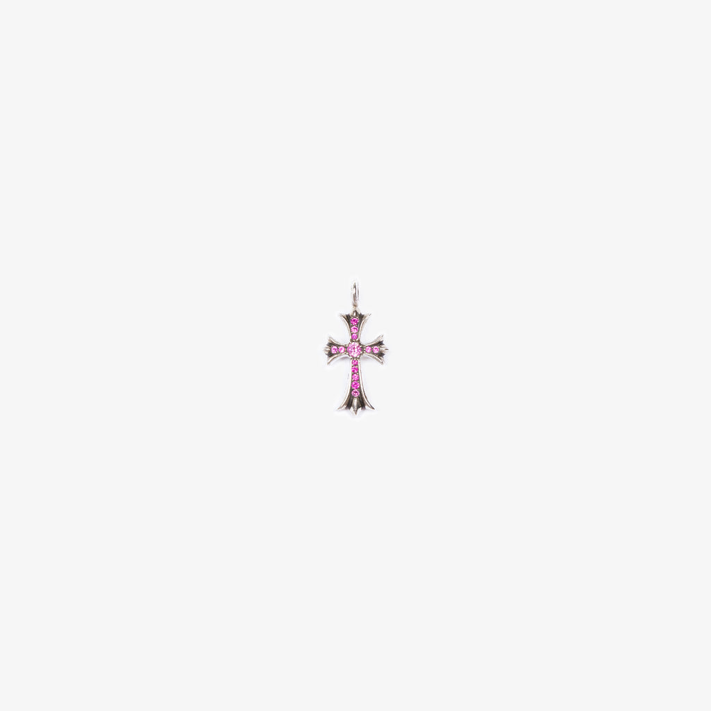 PINK SAPPHIRE TINY CROSS