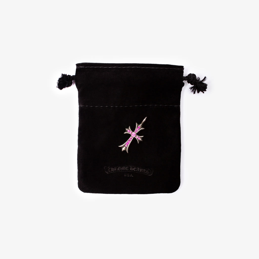 PINK SAPPHIRE TINY CROSS