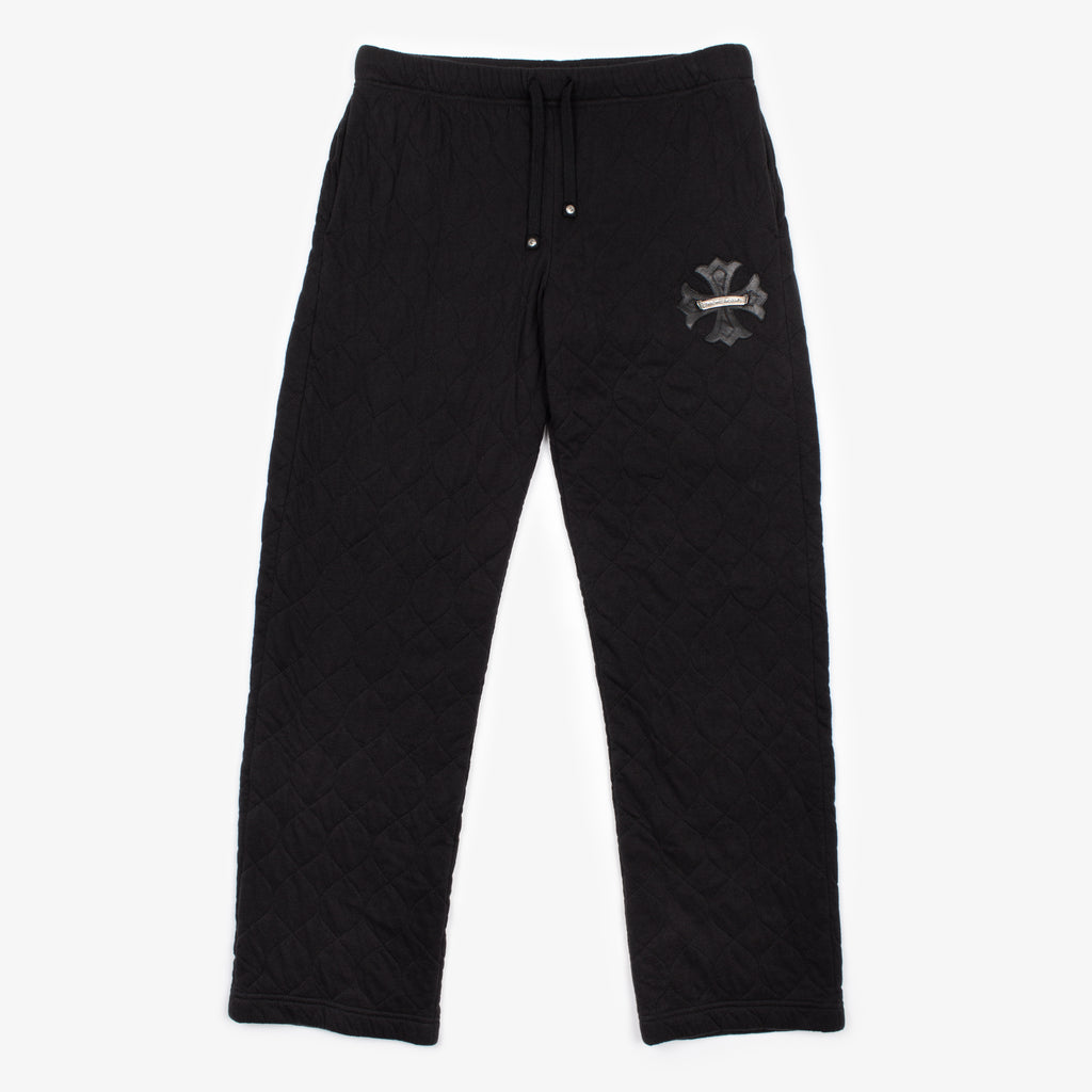 QUILTED LEATHER PATCH SWEATPANT