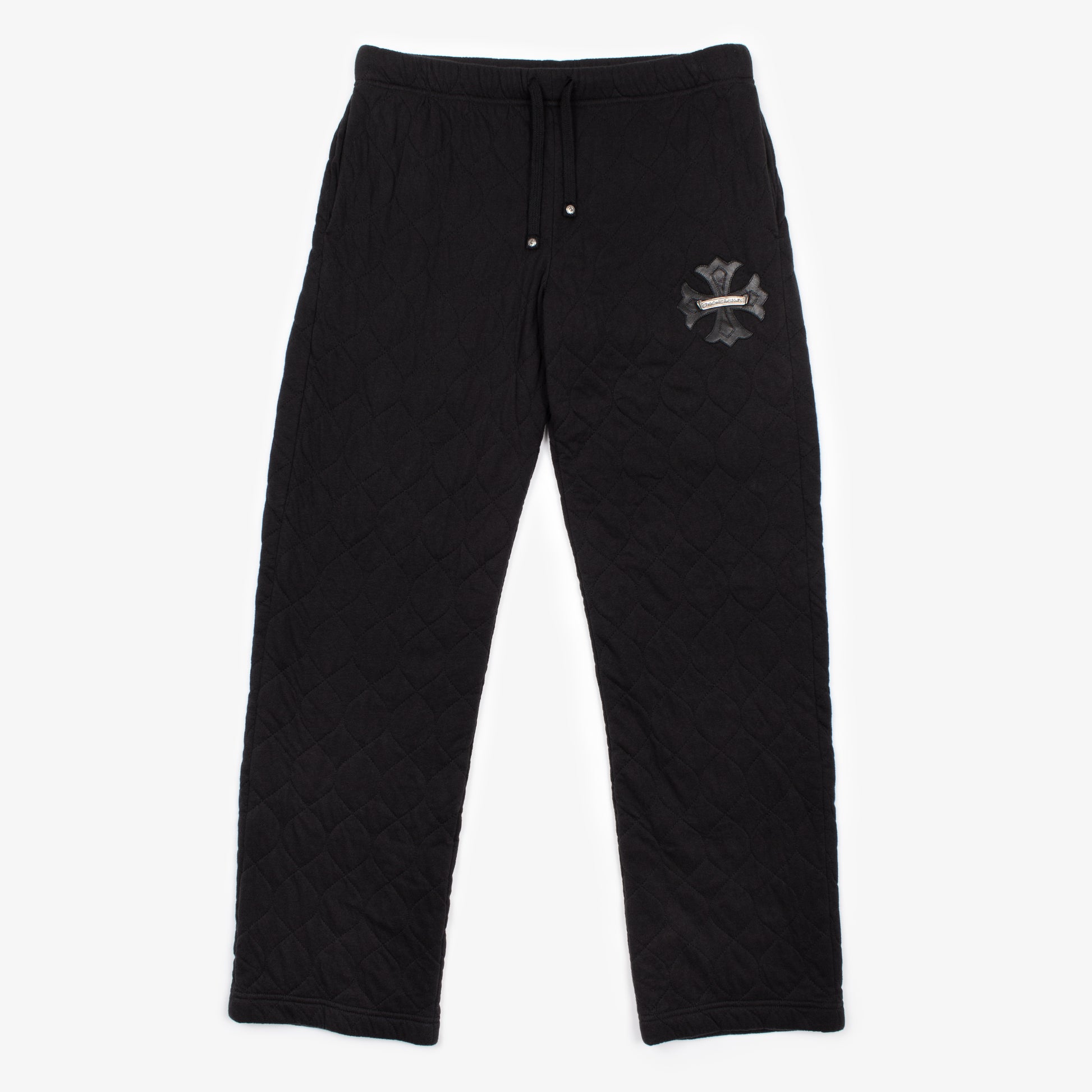 QUILTED LEATHER PATCH SWEATPANT