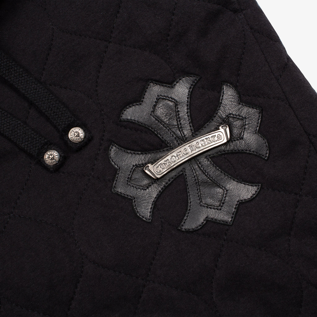 QUILTED LEATHER PATCH SWEATPANT