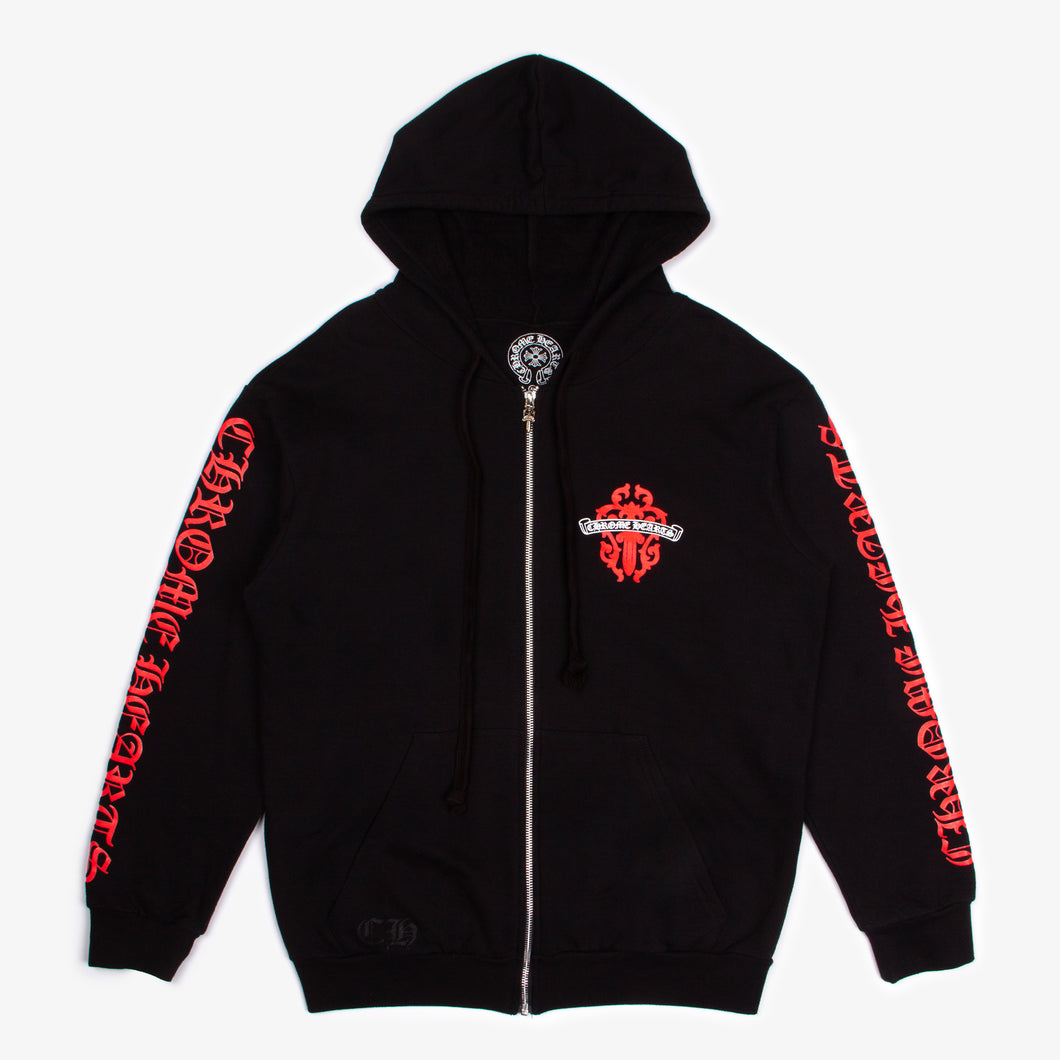 RED DAGGER LOGO ZIP UP HOODIE