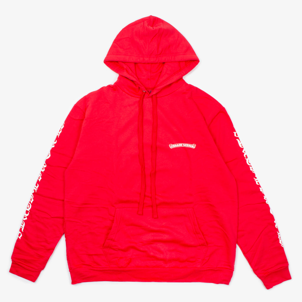 RED SCROLLBAR HOODIE