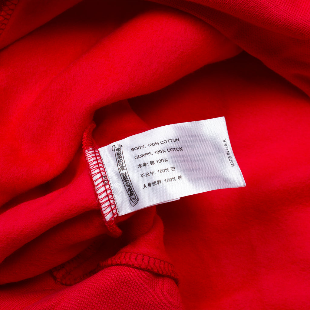 RED SCROLLBAR HOODIE