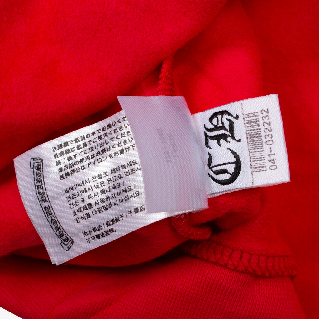 RED SCROLLBAR HOODIE