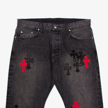Load image into Gallery viewer, MIXED CROSS PATCH DENIM
