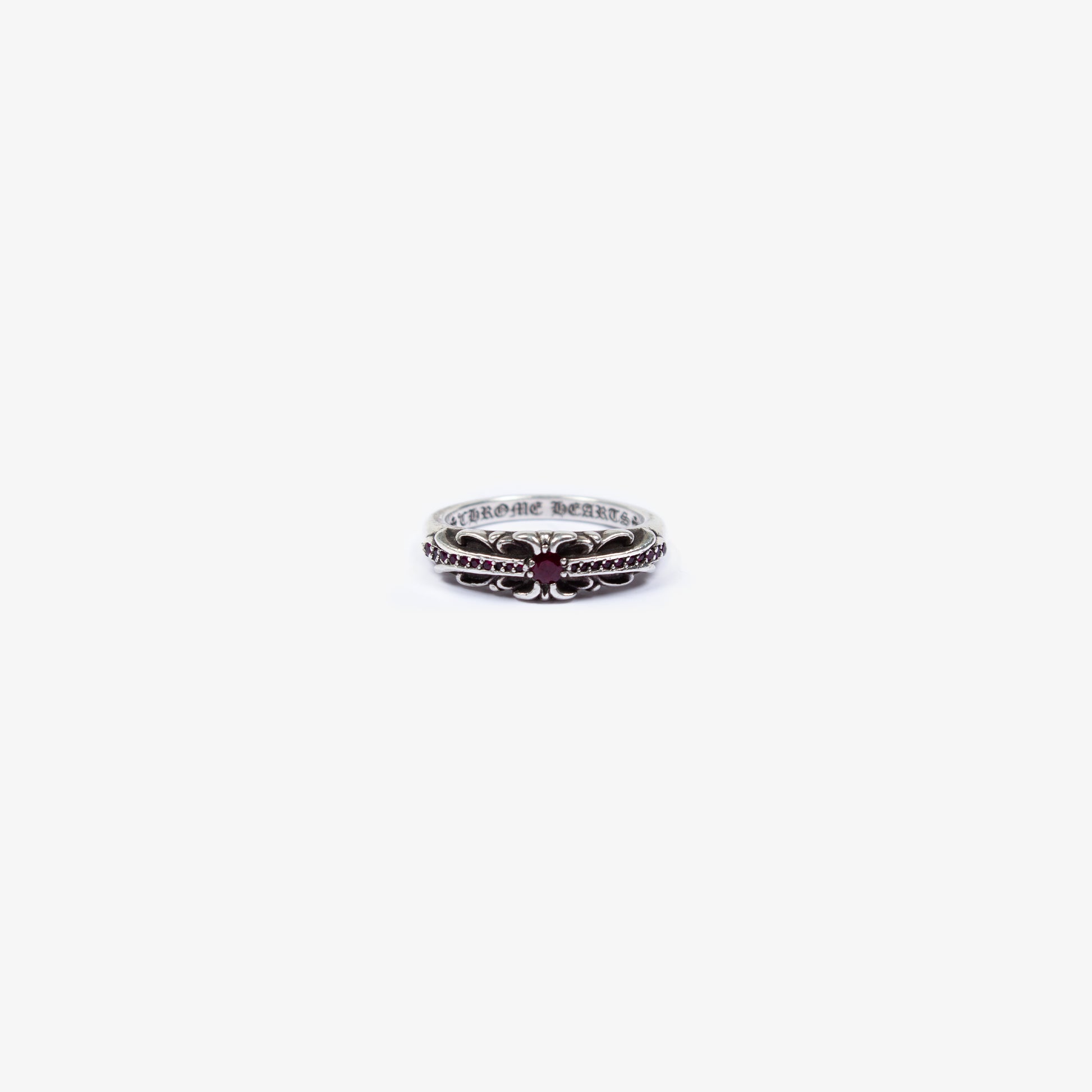 RED RUBY BABY FLORAL RING