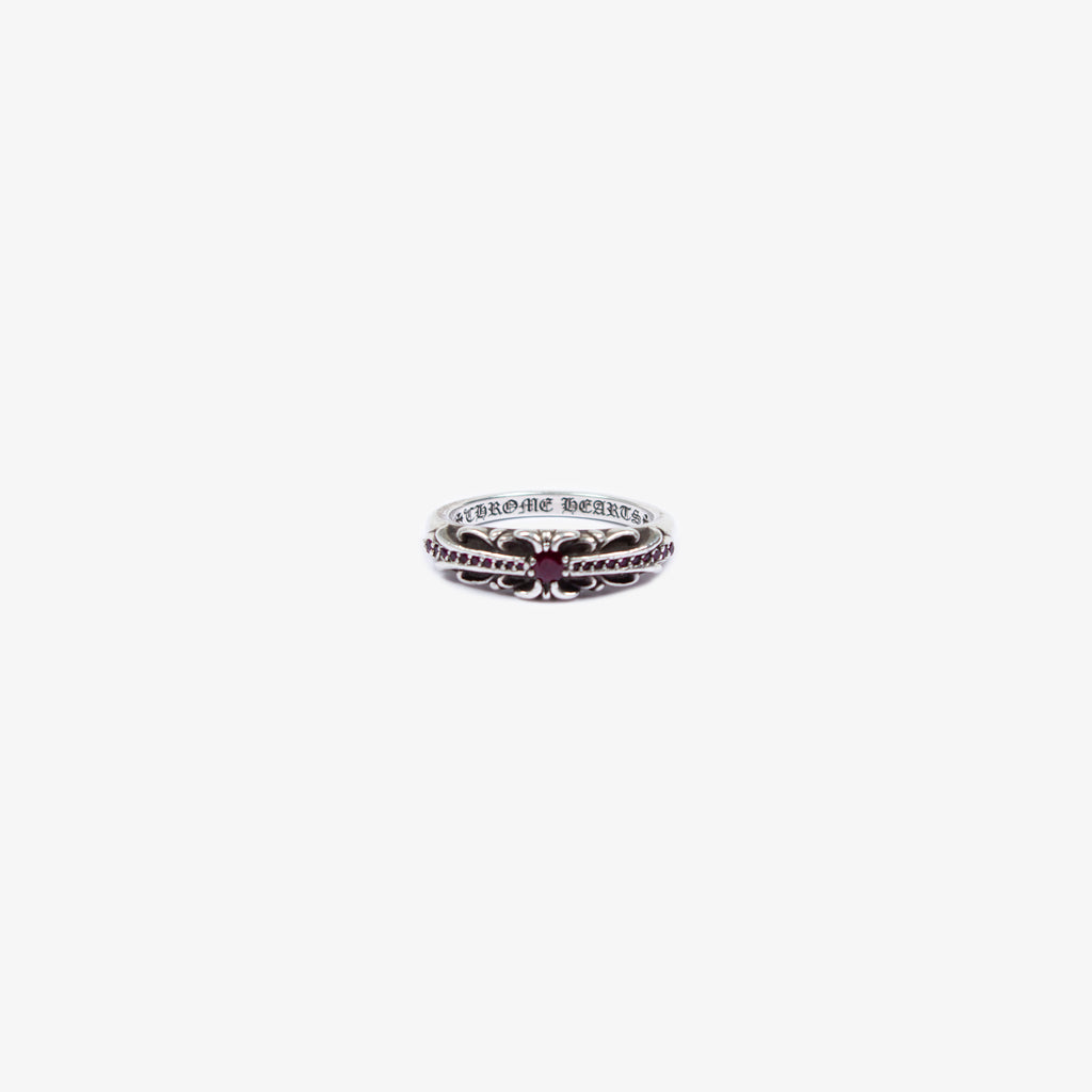 RED RUBY BABY FLORAL RING
