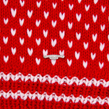 Load image into Gallery viewer, RED LEATHER PATCH CASHMERE SWEATER