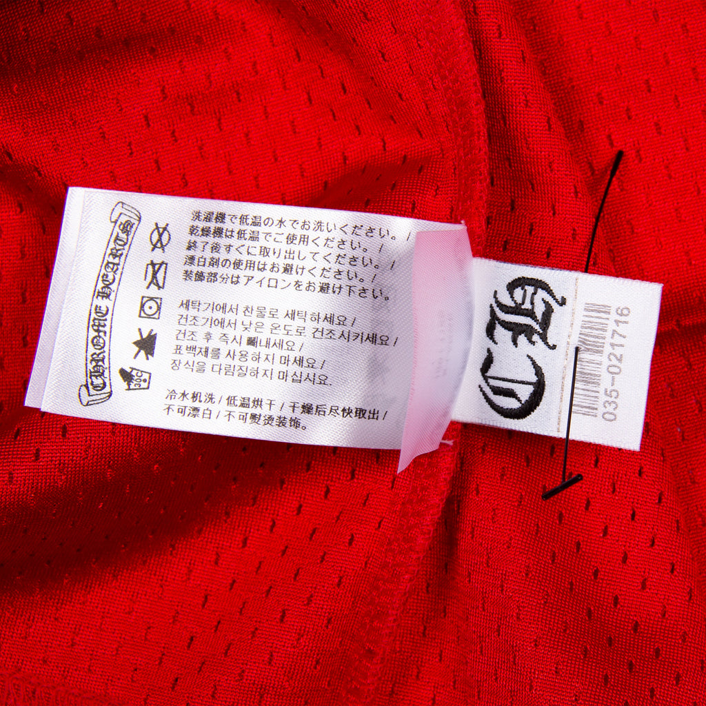 RED MESH WARM UP JERSEY LS