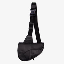 Load image into Gallery viewer, BLACK LEATHER SADDLE BAG