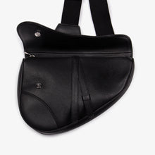 Load image into Gallery viewer, BLACK LEATHER SADDLE BAG