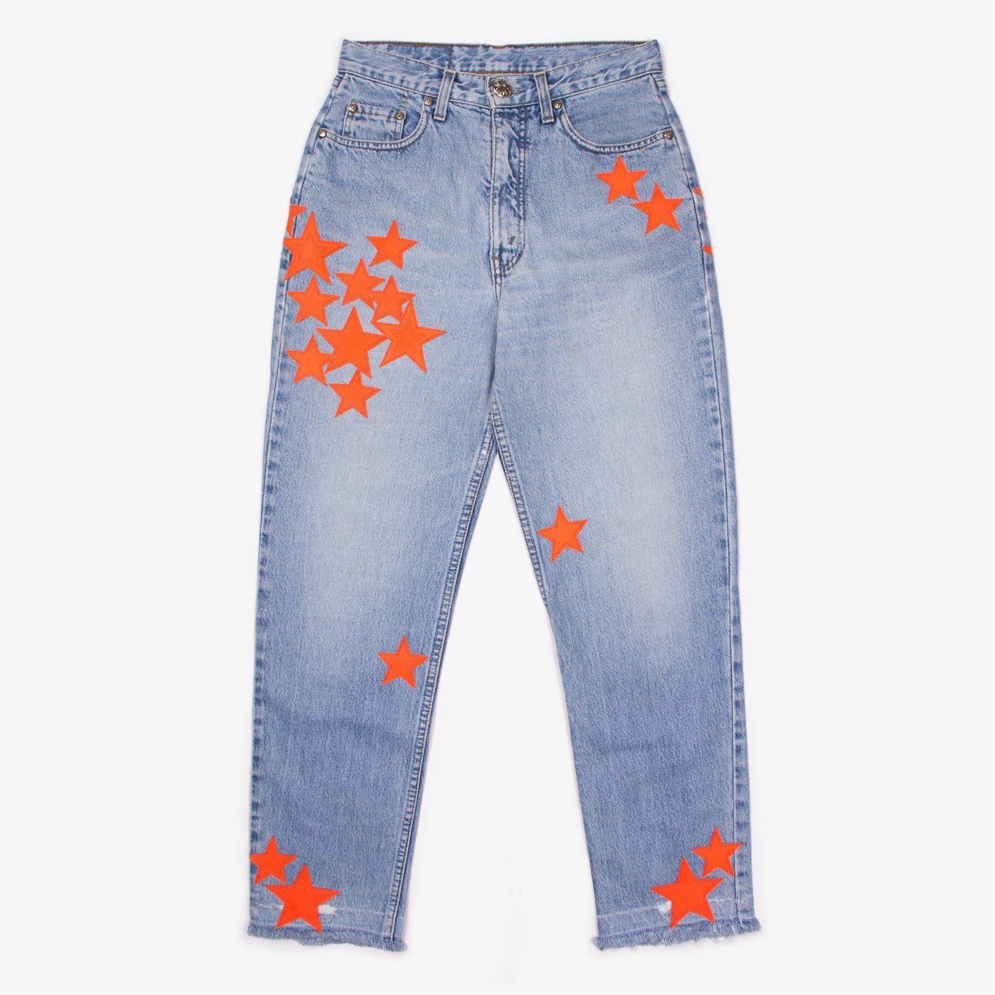 ORANGE STAR PATCH DENIM