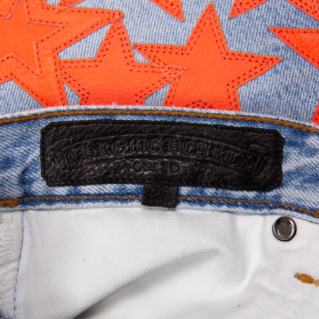 ORANGE STAR PATCH DENIM