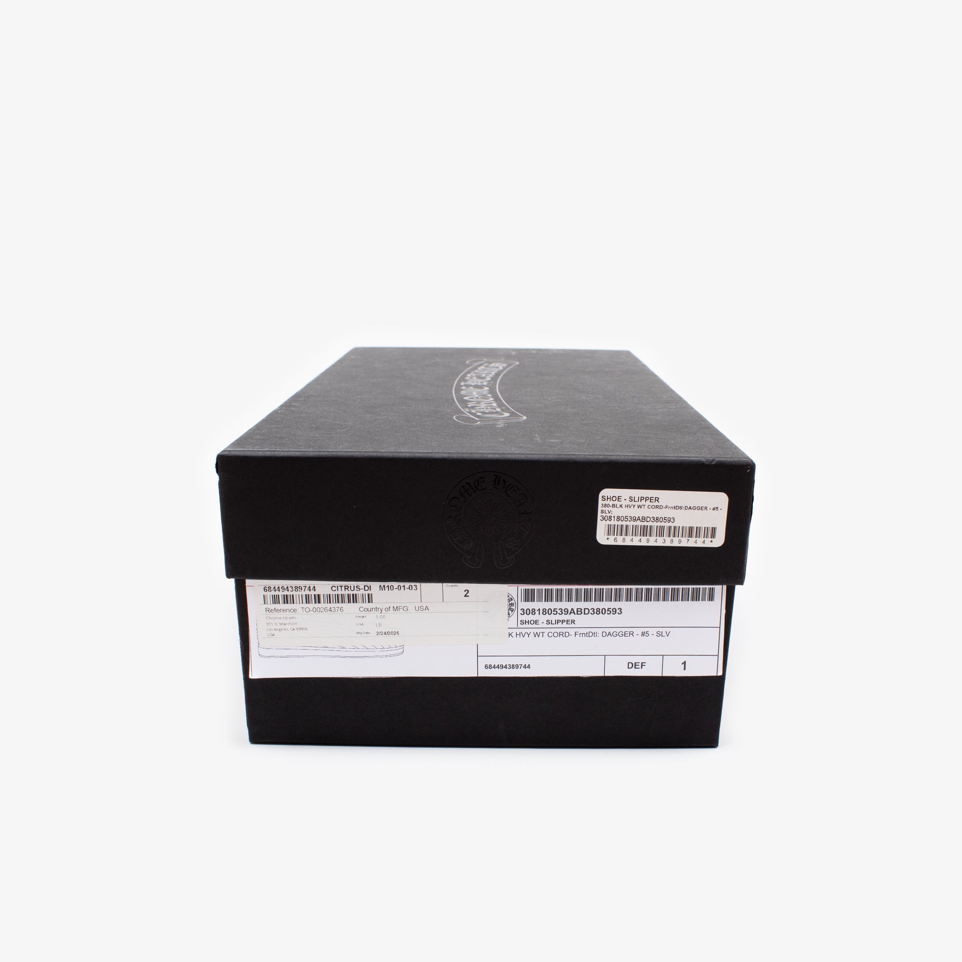 BLACK DAGGER SLIPPER