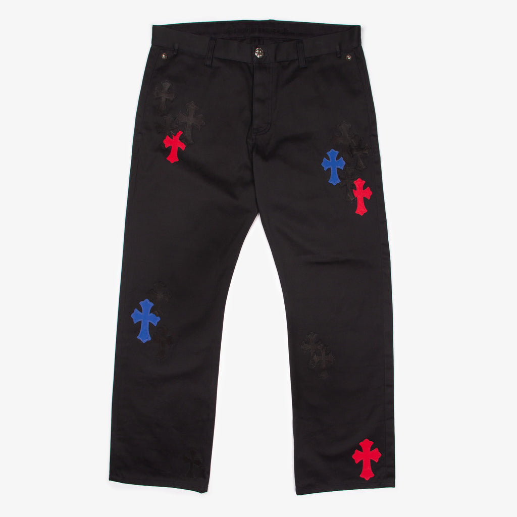 BLACK 35 MIXED CROSS PATCH CHINO