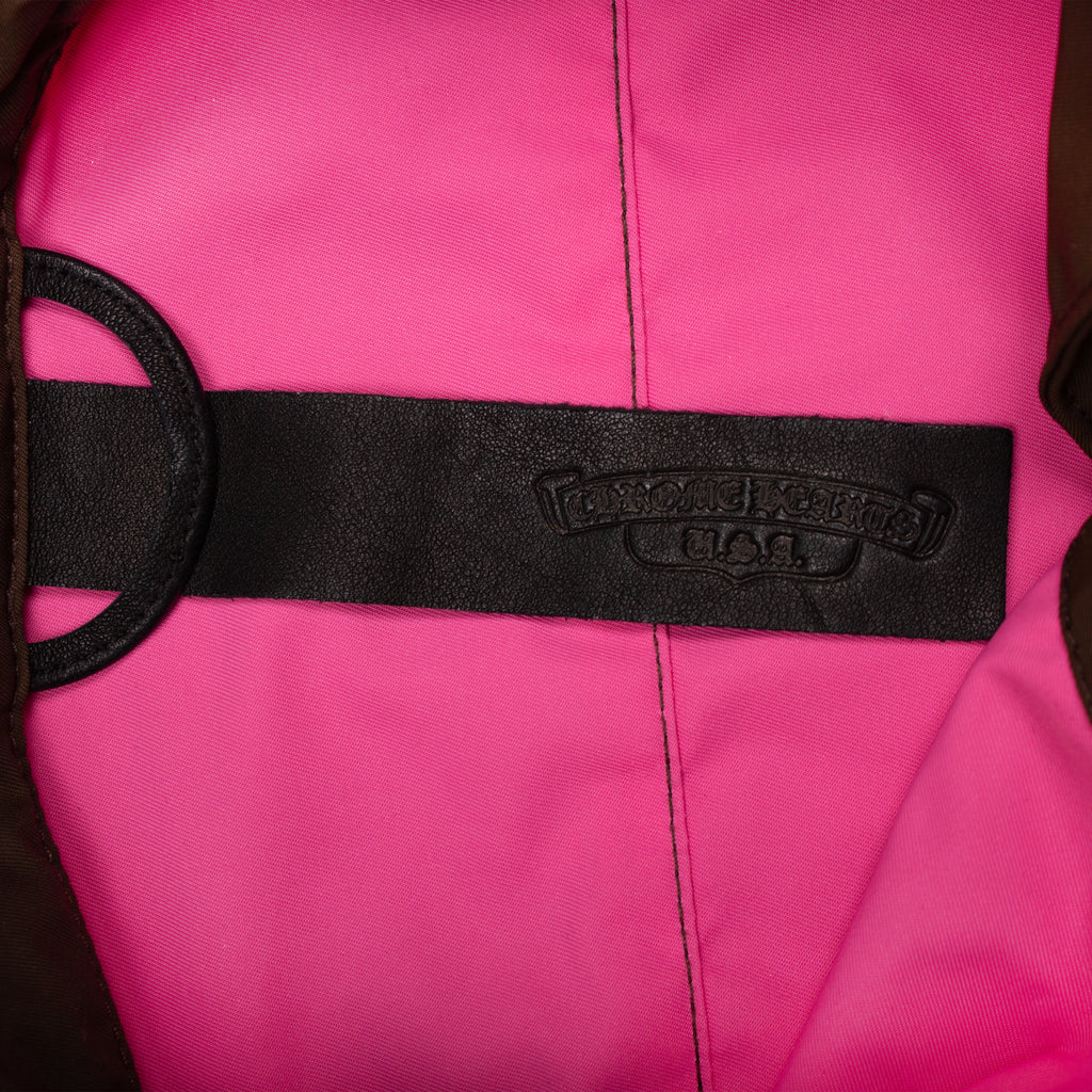 PINK PATCH NYLON CROPPED SHIRT