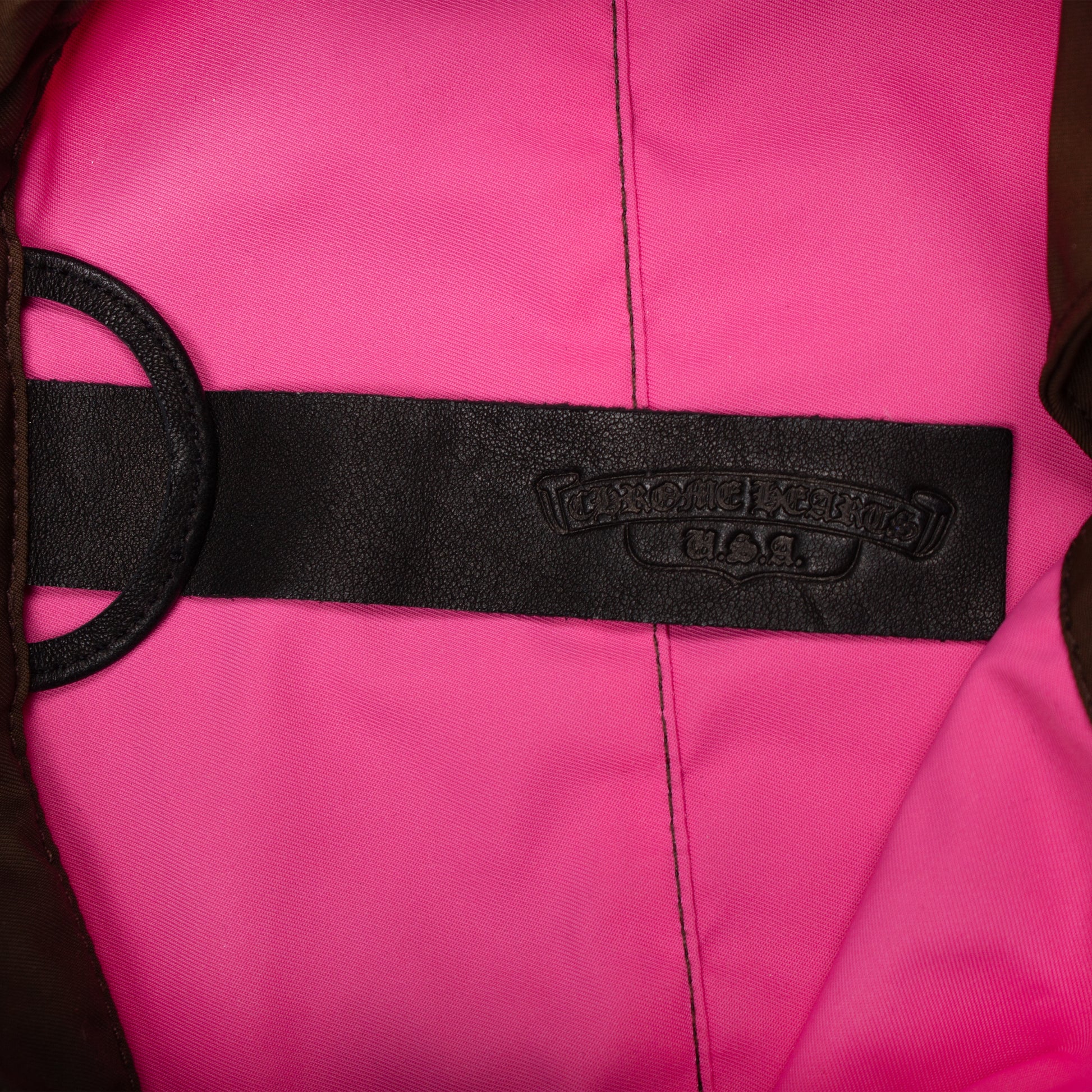 PINK PATCH NYLON CROPPED SHIRT