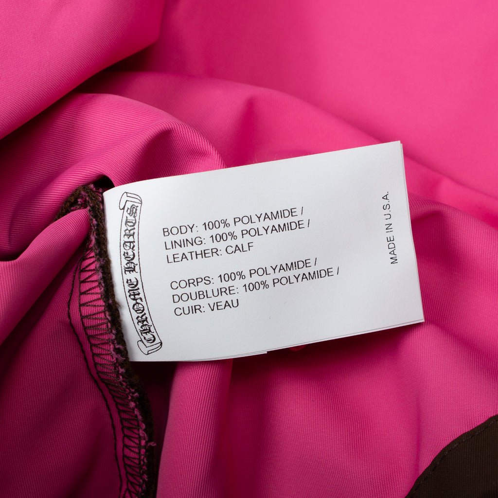 PINK PATCH NYLON CROPPED SHIRT