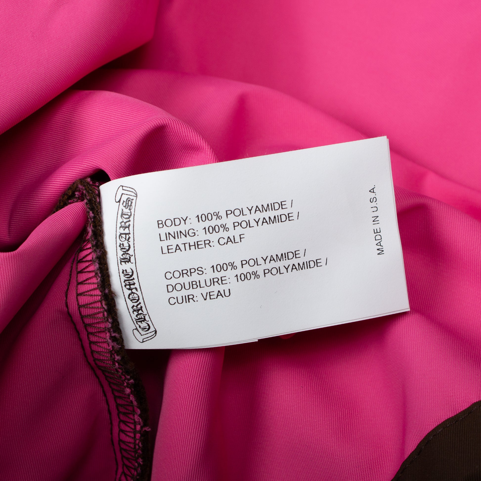 PINK PATCH NYLON CROPPED SHIRT