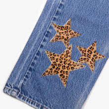 Load image into Gallery viewer, LEOPARD STAR PATCH DENIM