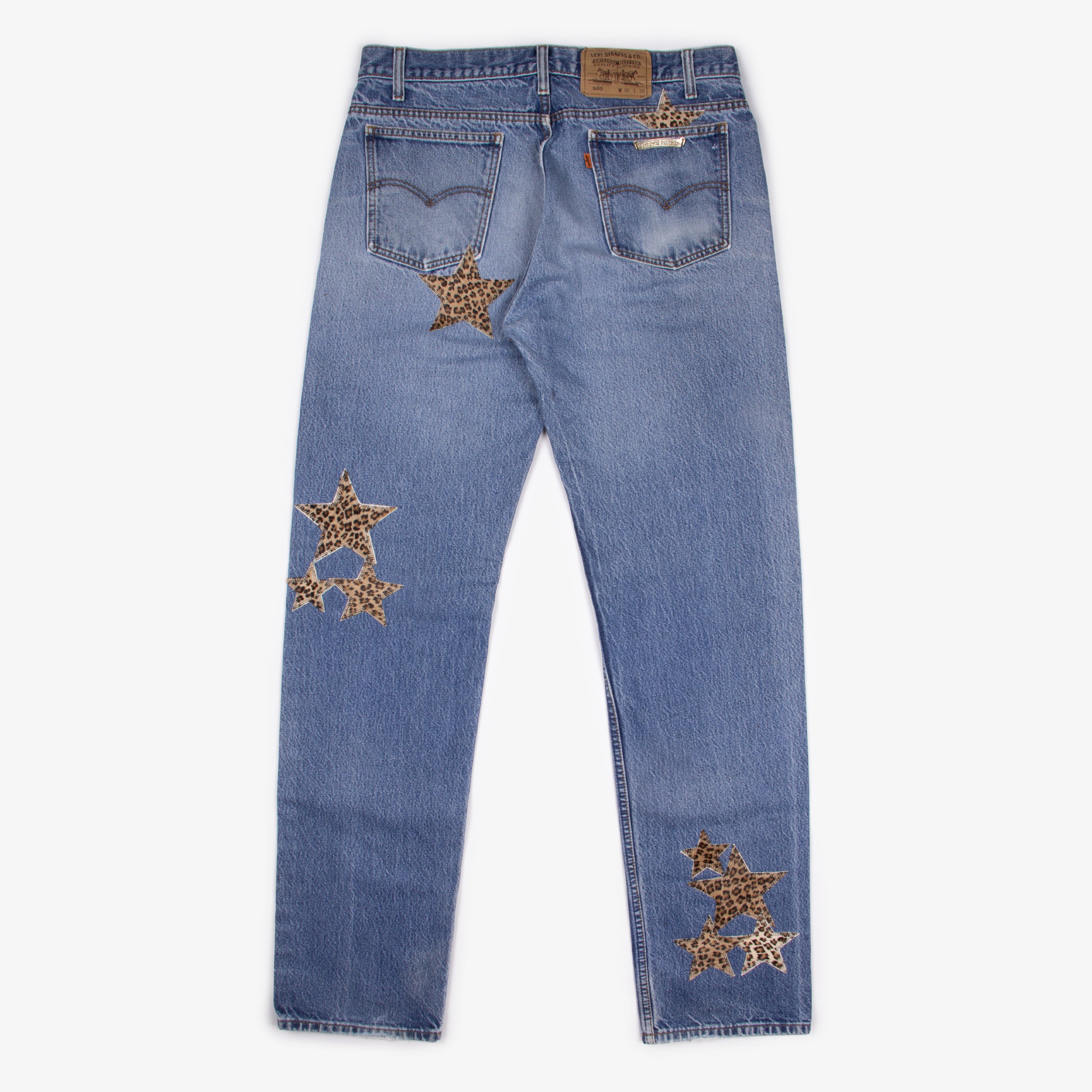 LEOPARD STAR PATCH DENIM