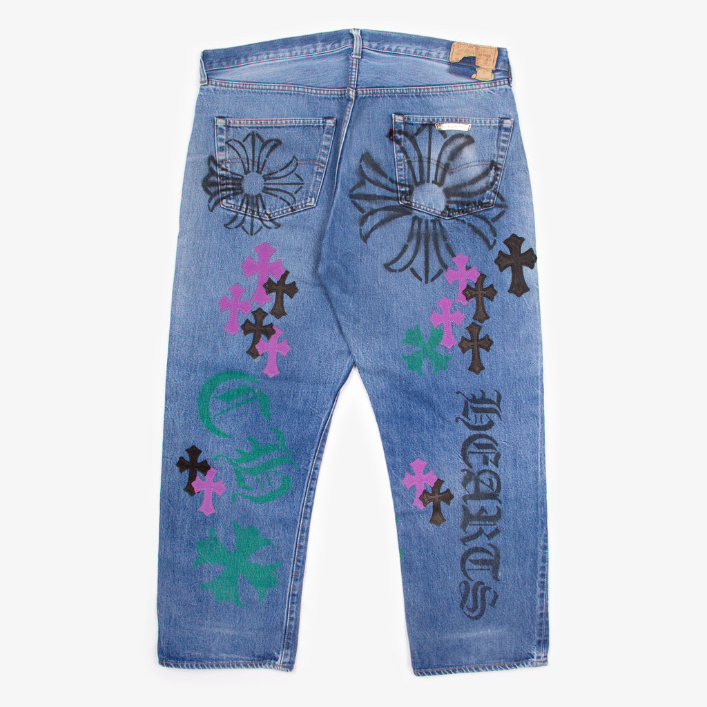 CROSS PATCH STENCIL DENIM