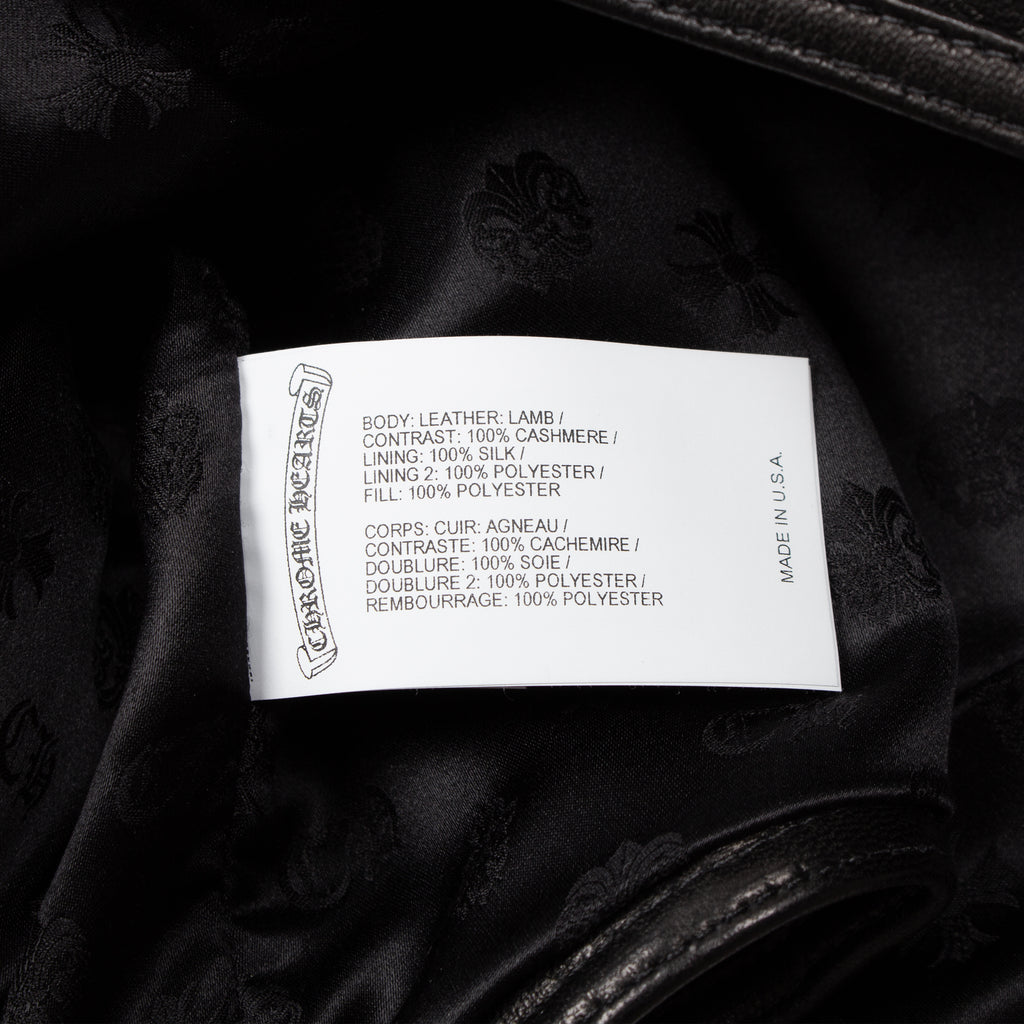 QUILTED LEATHER SPINE CROSS PATCH PAPA VEST