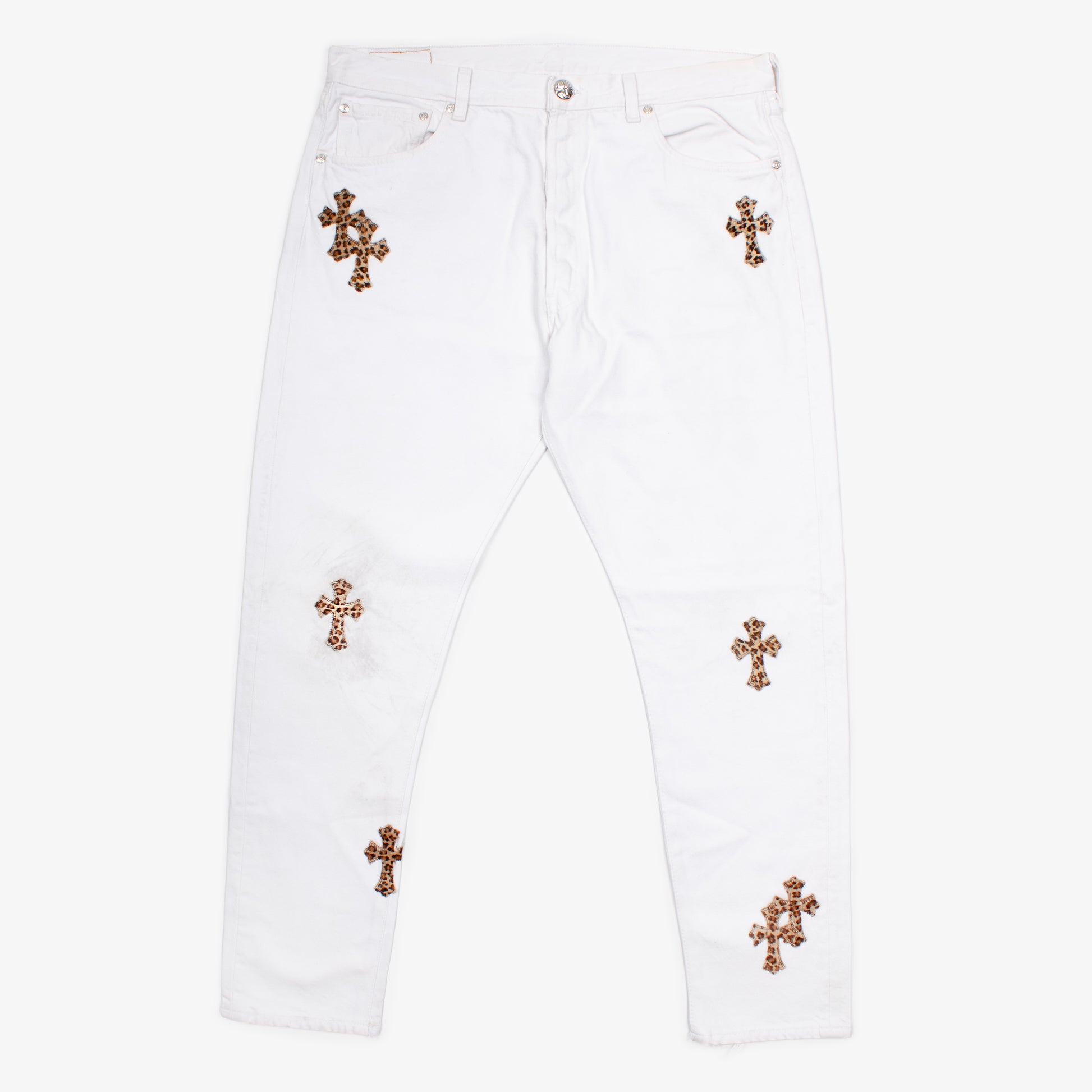 LEOPARD CROSS PATCH DENIM