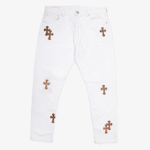 LEOPARD CROSS PATCH DENIM