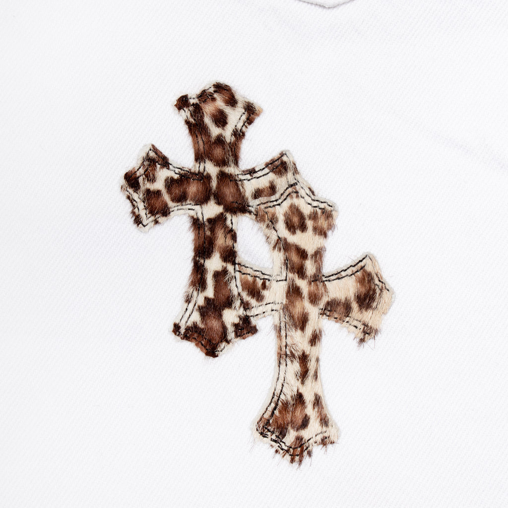 LEOPARD CROSS PATCH DENIM