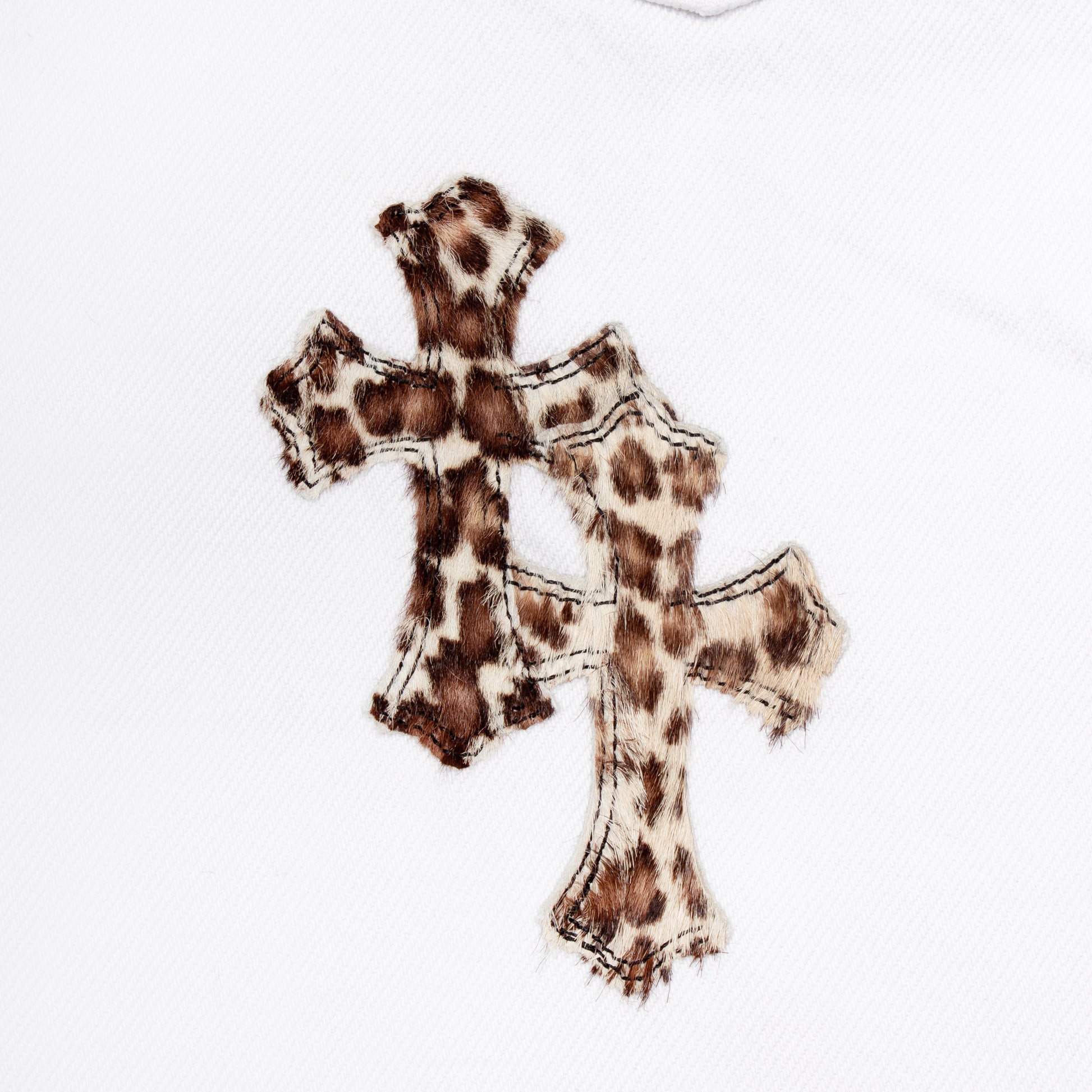 LEOPARD CROSS PATCH DENIM
