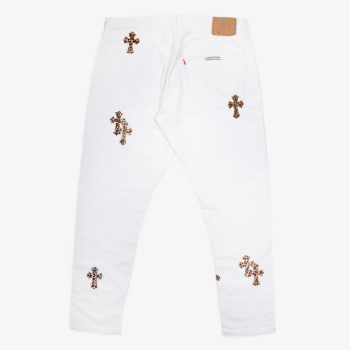 LEOPARD CROSS PATCH DENIM