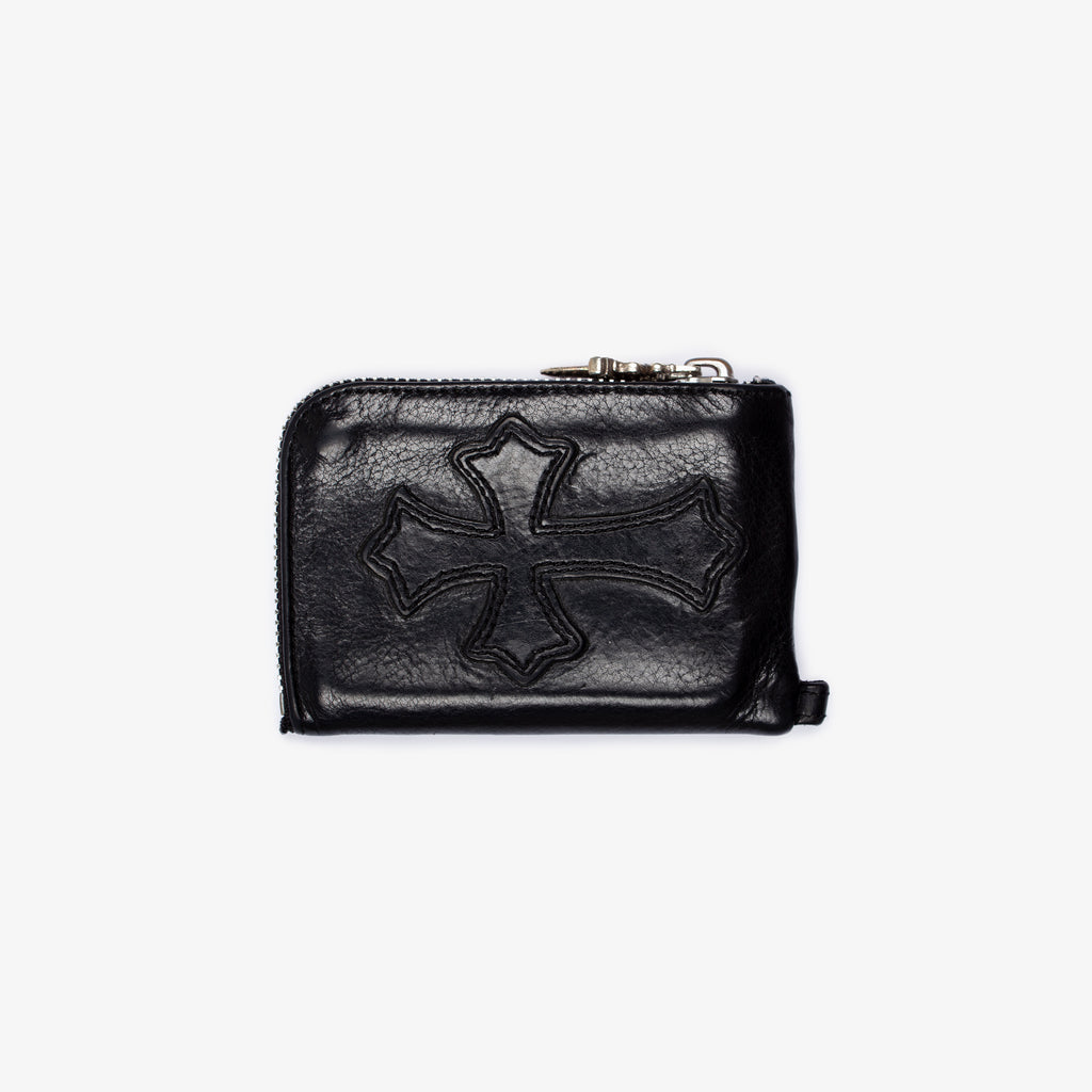 BLACK CROSS PATCH ZIP WALLET