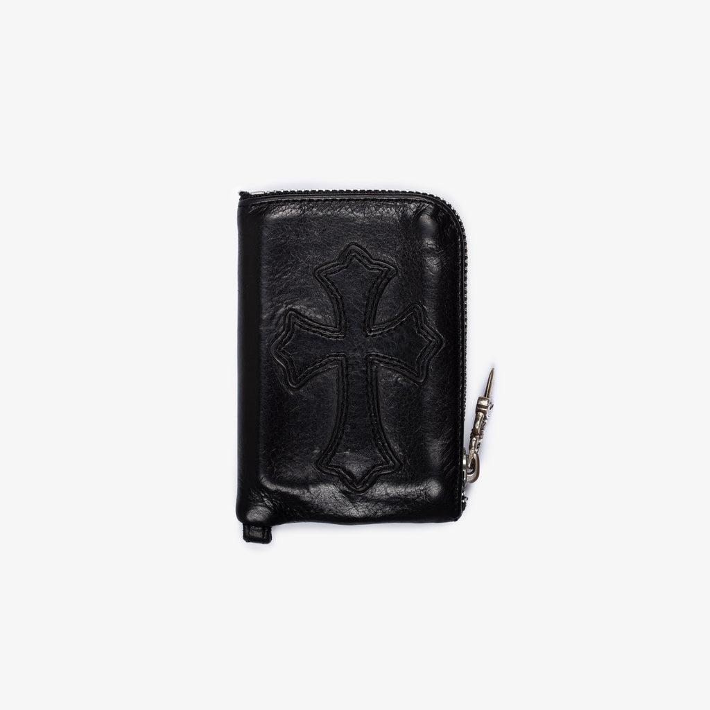 BLACK CROSS PATCH ZIP WALLET