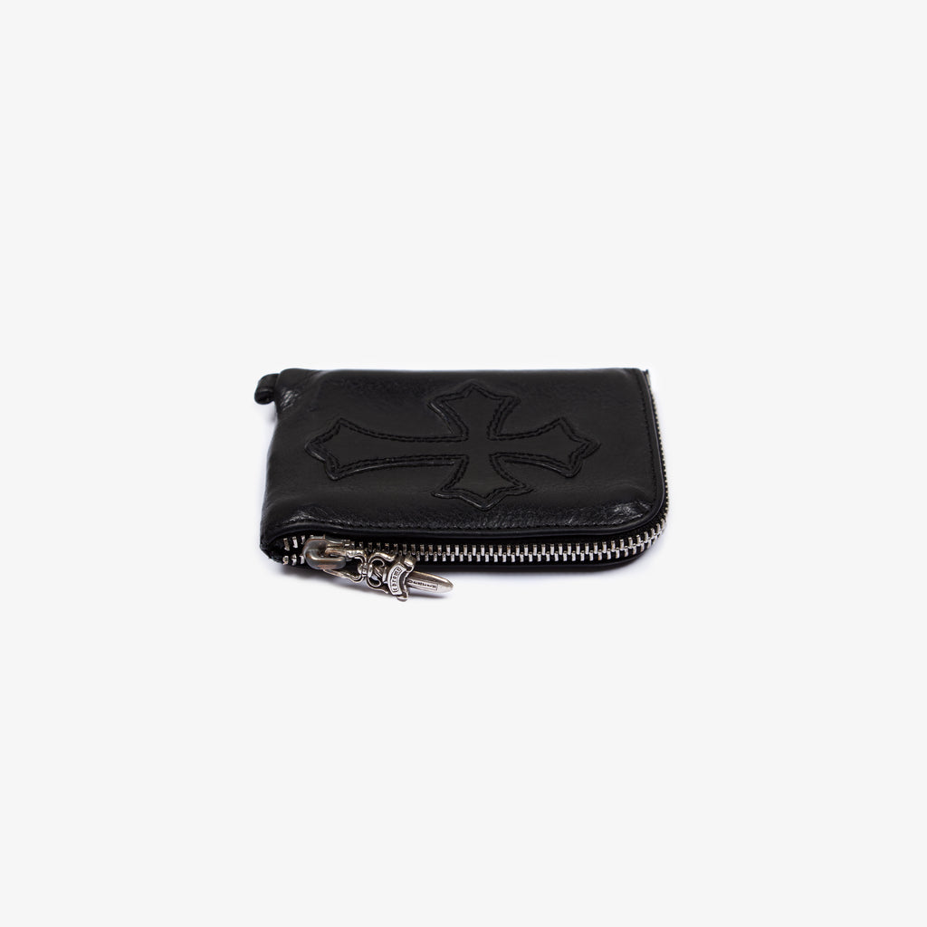 BLACK CROSS PATCH ZIP WALLET