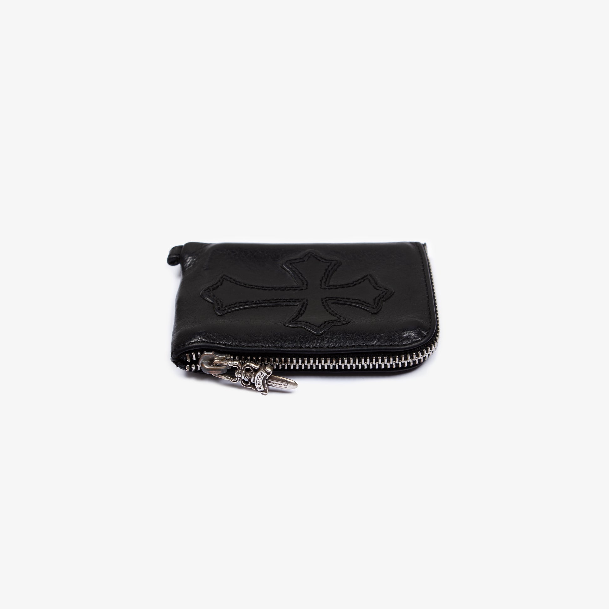 BLACK CROSS PATCH ZIP WALLET