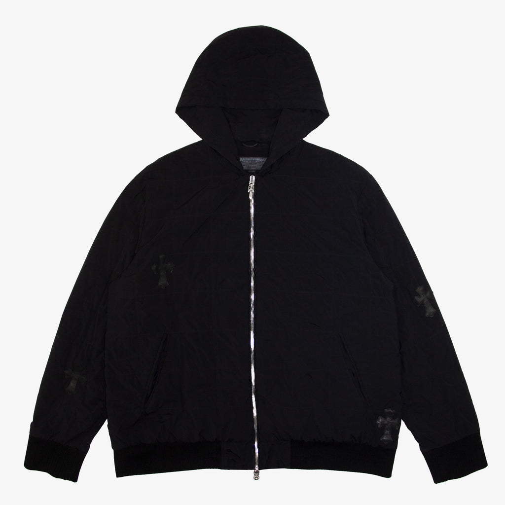 CROSS PATCH QUILTED NYLON JACKET