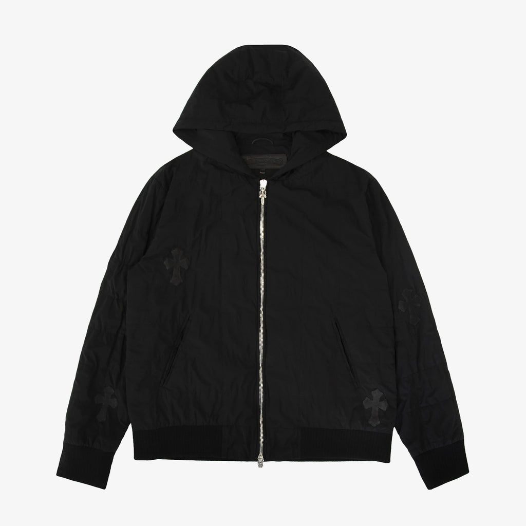 CROSS PATCH QUILTED NYLON JACKET