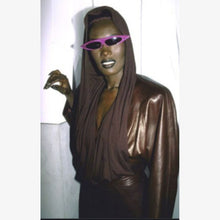 Load image into Gallery viewer, VINTAGE GRACE JONES POINTED PURPLE SUNGLASSES